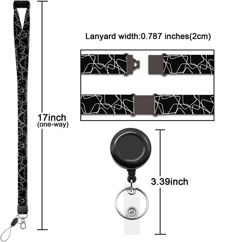 YOUOWO 5 Pack Breakaway Safety Quick Release Neck Cruise Lanyards with Retractable Badge Reel for Office ID Badges Holder Women Kids Keys - Image 3